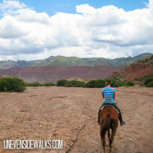 Alyssa riding a Horse in the Beautiful Desert